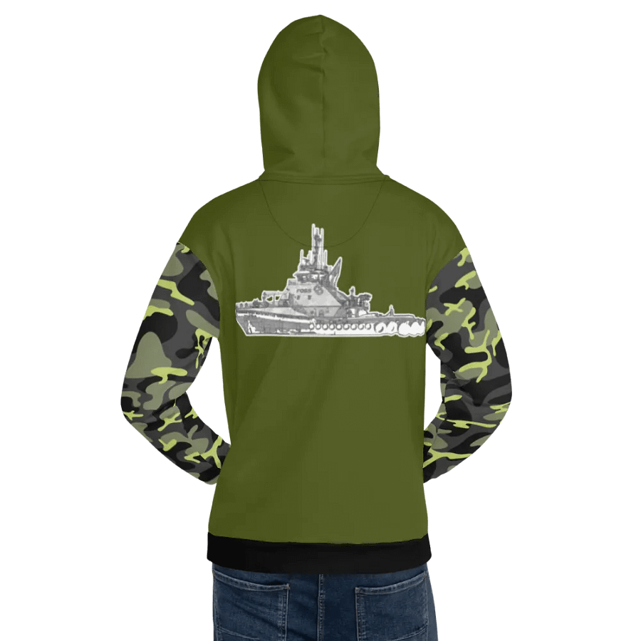 Camouflage & Green Foss tug Sketch Hoodie product image (9)