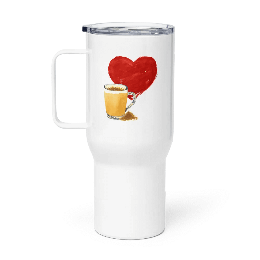 I Heart Latte Travel Mug with Handle product image (1)
