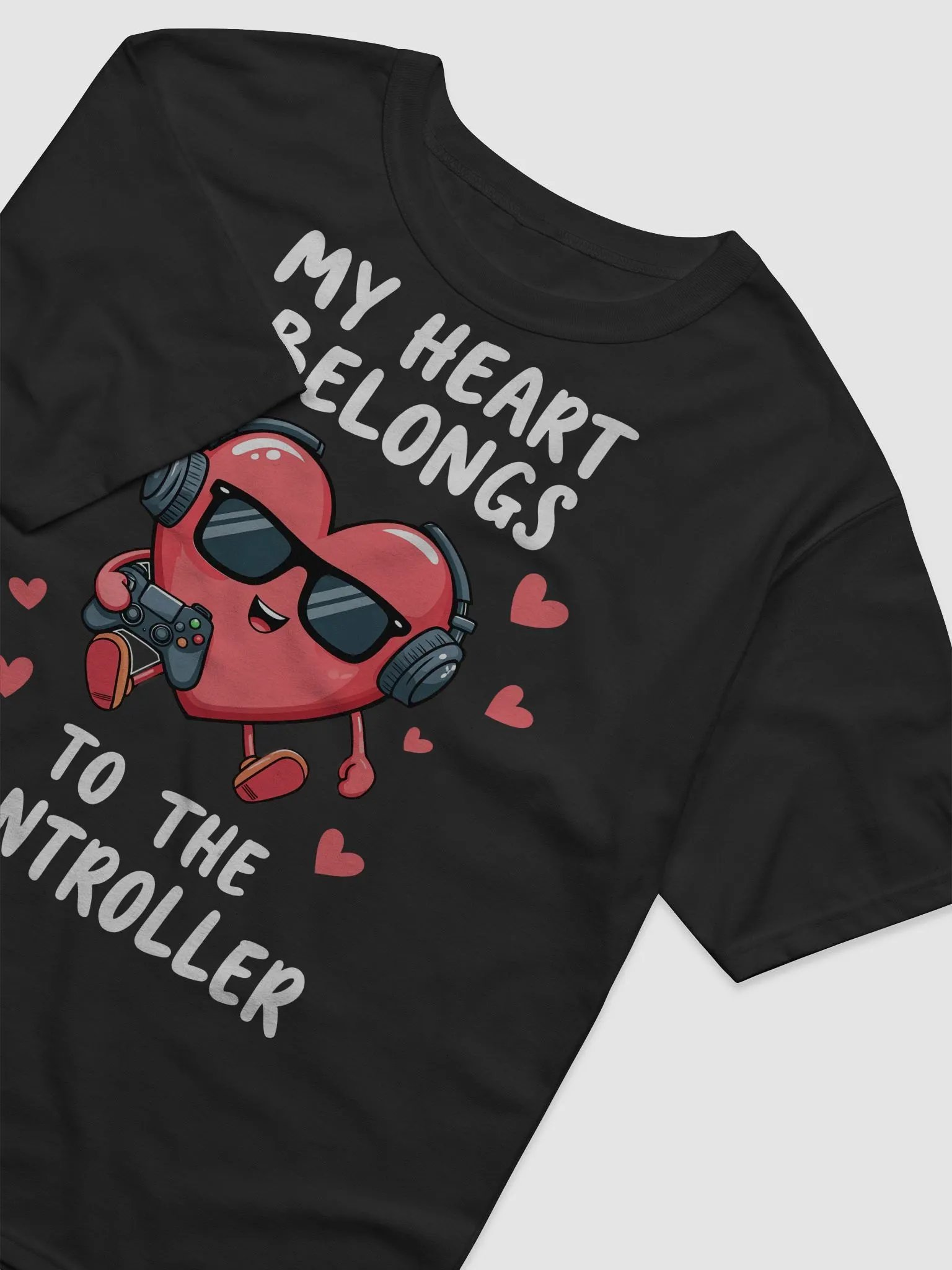 My Heart Belongs to the Controller - Funny Valentine's Gamer T-Shirt product image (11)