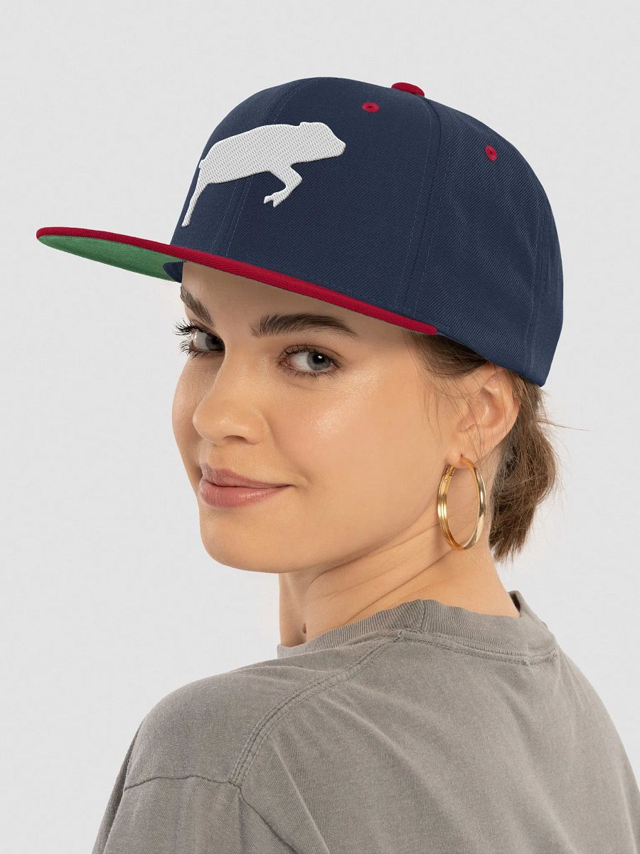 Leaping Pig Logo LIGHT (Yupoong Wool Blend Snapback Cap) product image (75)