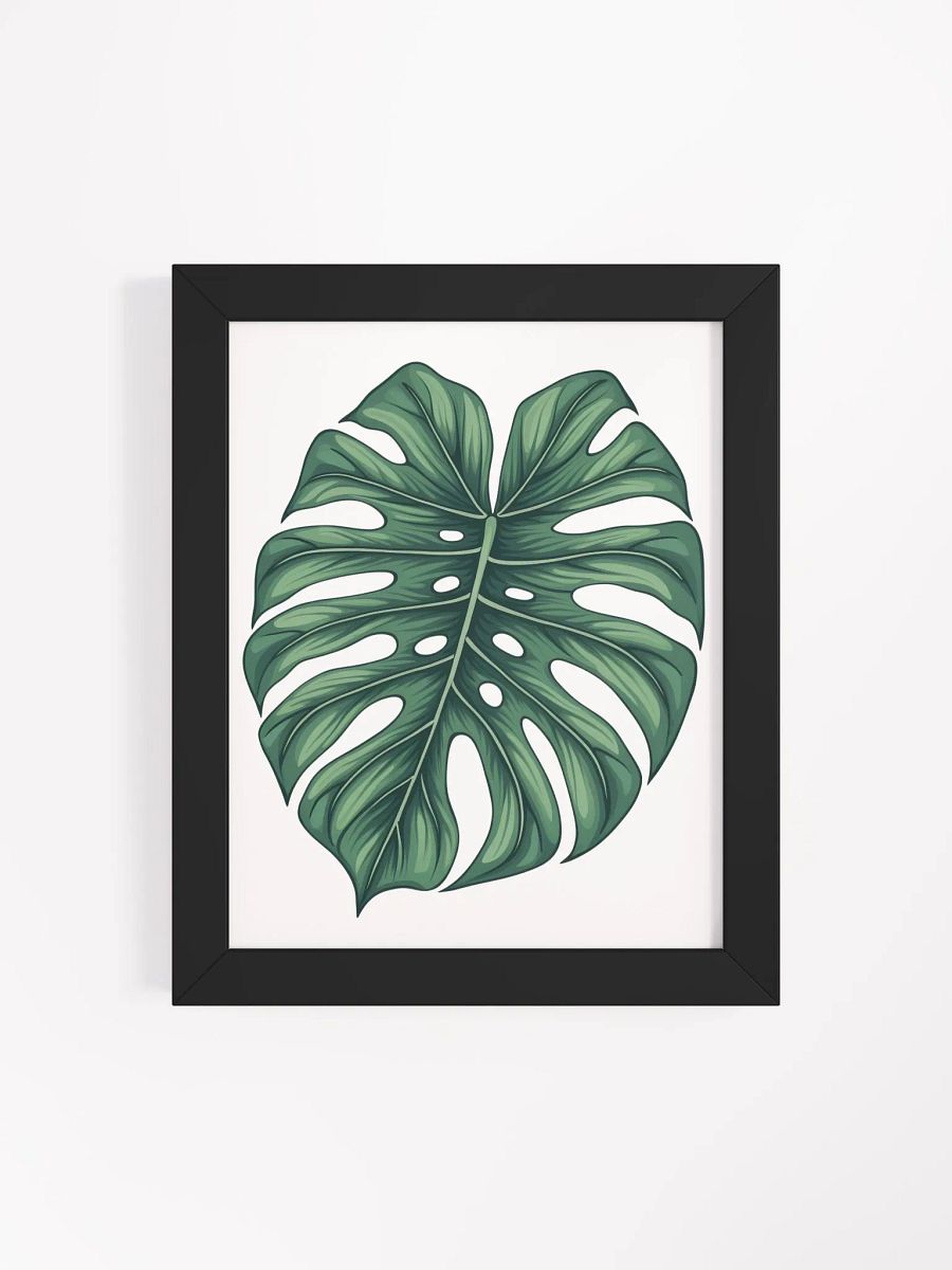 Lush Green Monstera Leaf Framed Poster: A Touch of Nature for Your Home Decor product image (39)