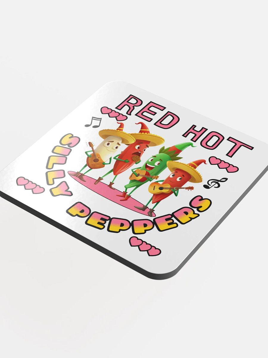 Silly Peppers Red Hot Music Cork Coaster product image (4)