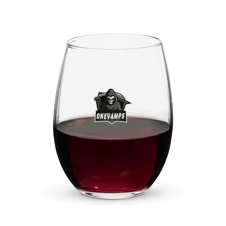 Stemless Wine Glass OneVamps with Logo product image (1)