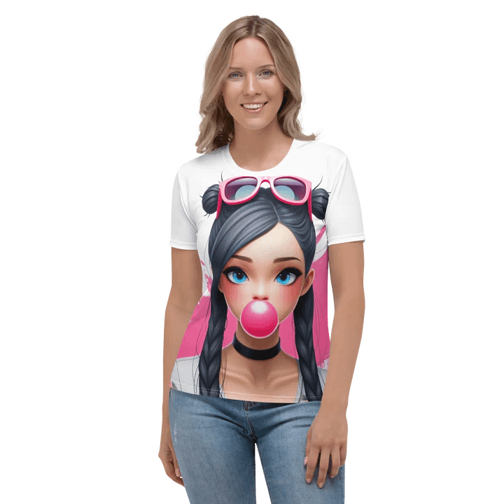 Kawaii Bubblegum Girl T-Shirt - Y2K Style All-Over Print product image (1)