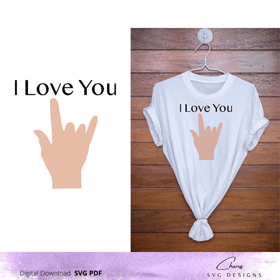 I Love You in ASL SVG product image (2)