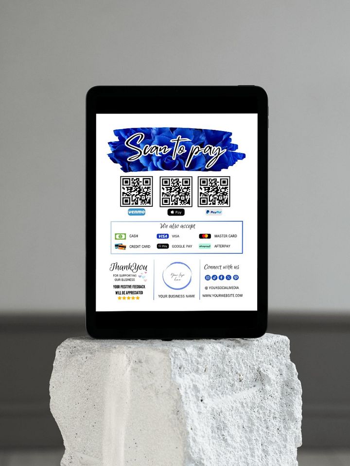 Celestia - Scan To Pay QR Code Sign Template product image (2)
