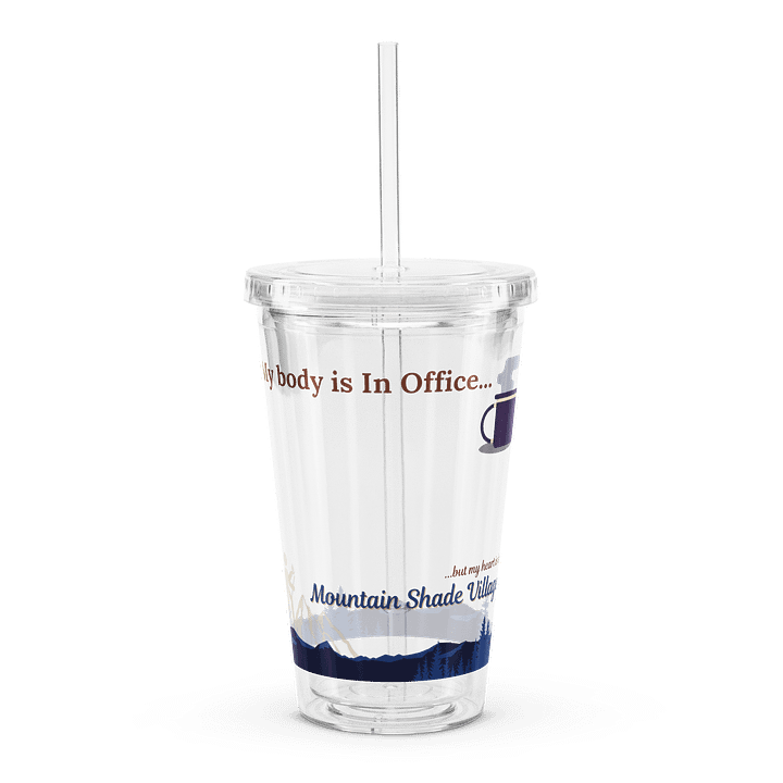 My Body is In Office Double Walled Clear Plastic Tumbler product image (1)