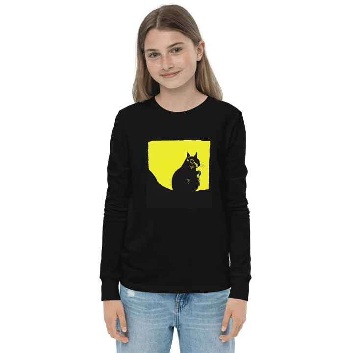 Squirrel Silhouette Sunshine Youth Long Sleeve T-Shirt product image (1)