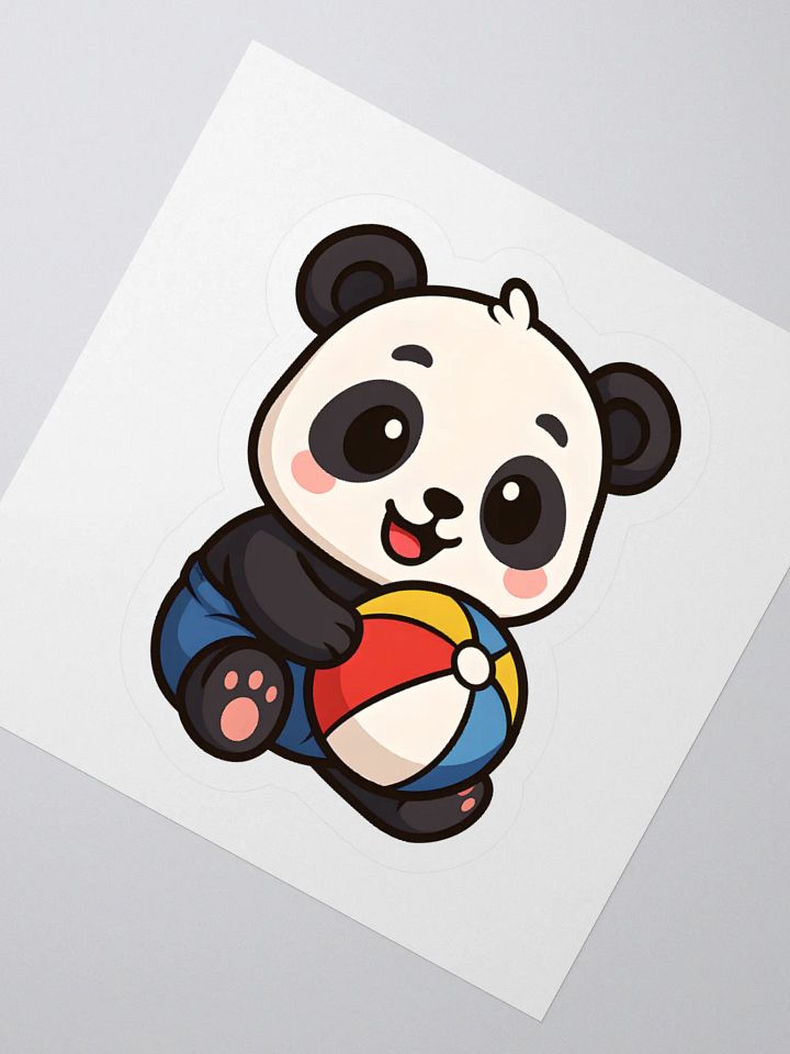 Cute Sticker of Panda with Beach Ball product image (2)