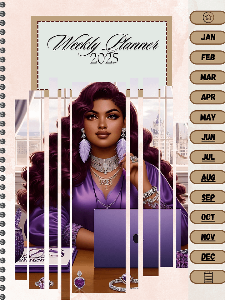 Simple Undated Weekly Planner - Gold product image (1)