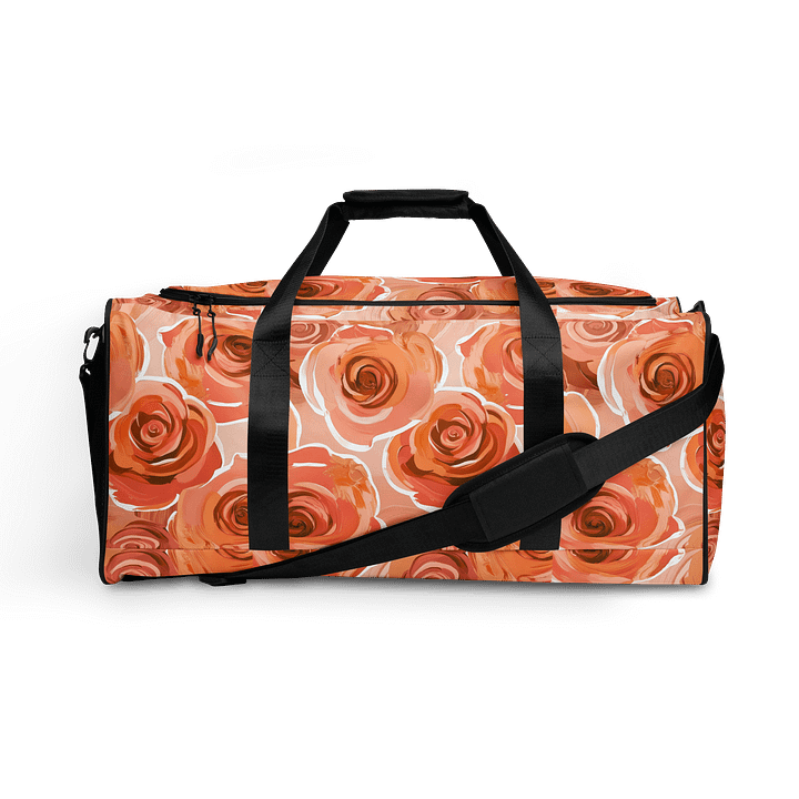 Peach Roses in Bloom All-Over Duffle Bag product image (1)