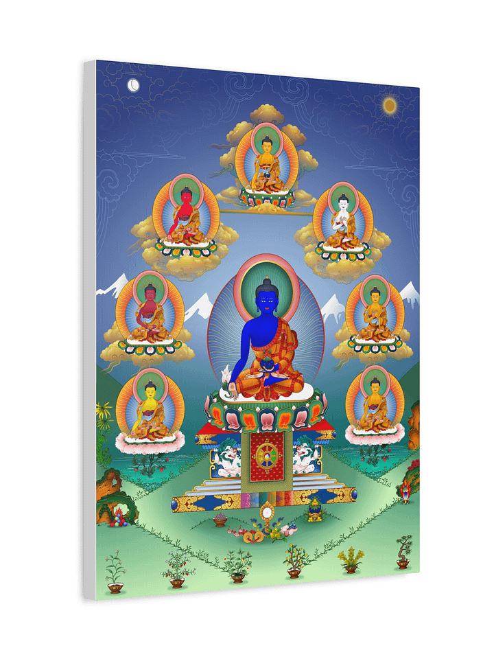 Eight Medicine Buddhas thangka canvas print product image (2)
