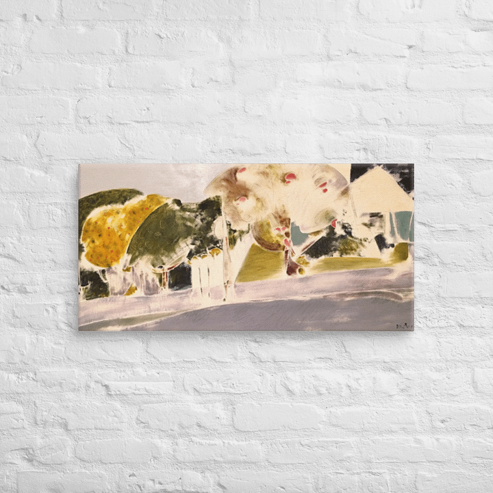 Landscape with Trees (1984) on canvas (16" x 32") product image (2)
