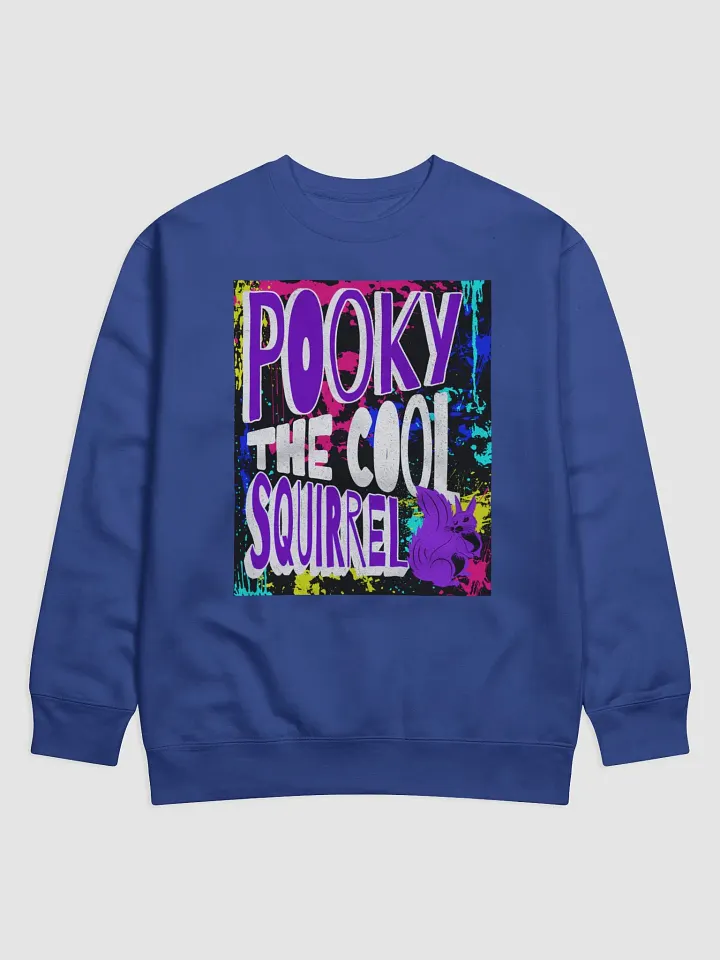 POOKY THE COOL SQUIRREL, Colorful Splatter Sweatshirt product image (1)