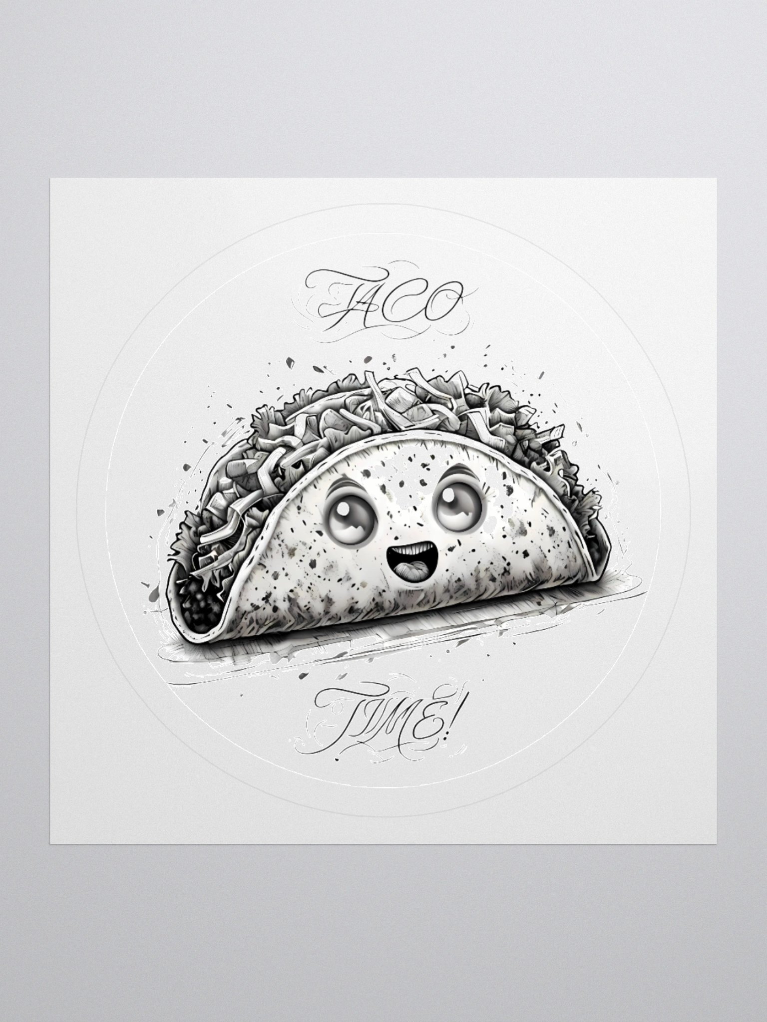 Cute Taco Time Sticker - Ideal for Taco Enthusiasts product image (3)