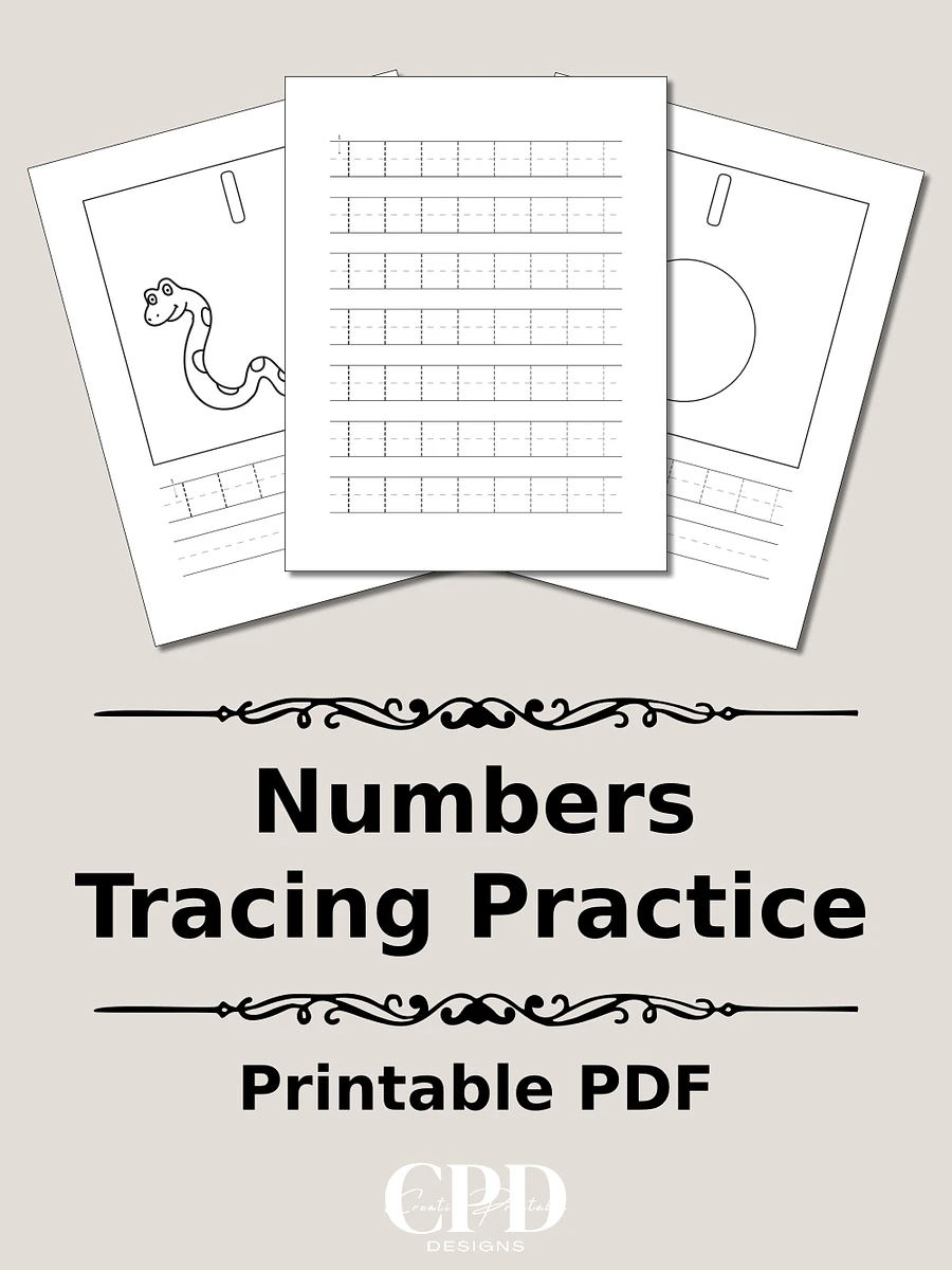 Printable Number Tracing Practice Pages product image (1)