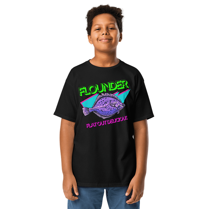 Flounder - Flat Out Delicious Radical Fishing Shirt product image (1)