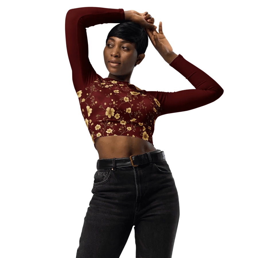 Agni - Crop Top Long Sleeve - Red product image (3)