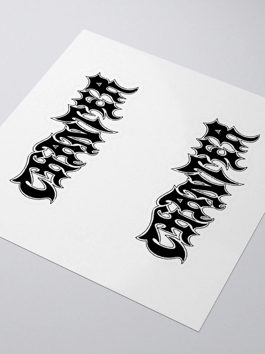 2 Black Chanter Logo Kiss Cut Stickers product image (8)