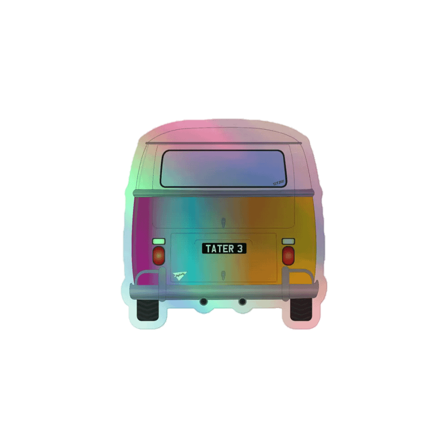 3 Year Taterwave Holo bus sticker! product image (1)