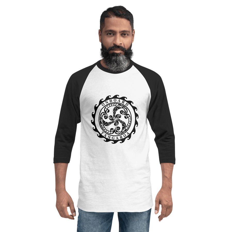"Onboard Tangaroa" Raglan T-Shirt – Classic Style, All-Day Comfort (Black Logo) product image (2)