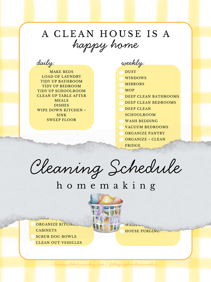 Cleaning Schedule product image (1)