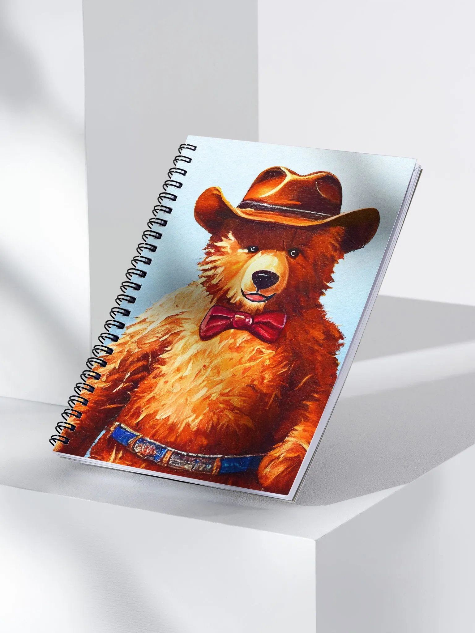 Cowboy Teddy Bear Spiral Notebook product image (3)