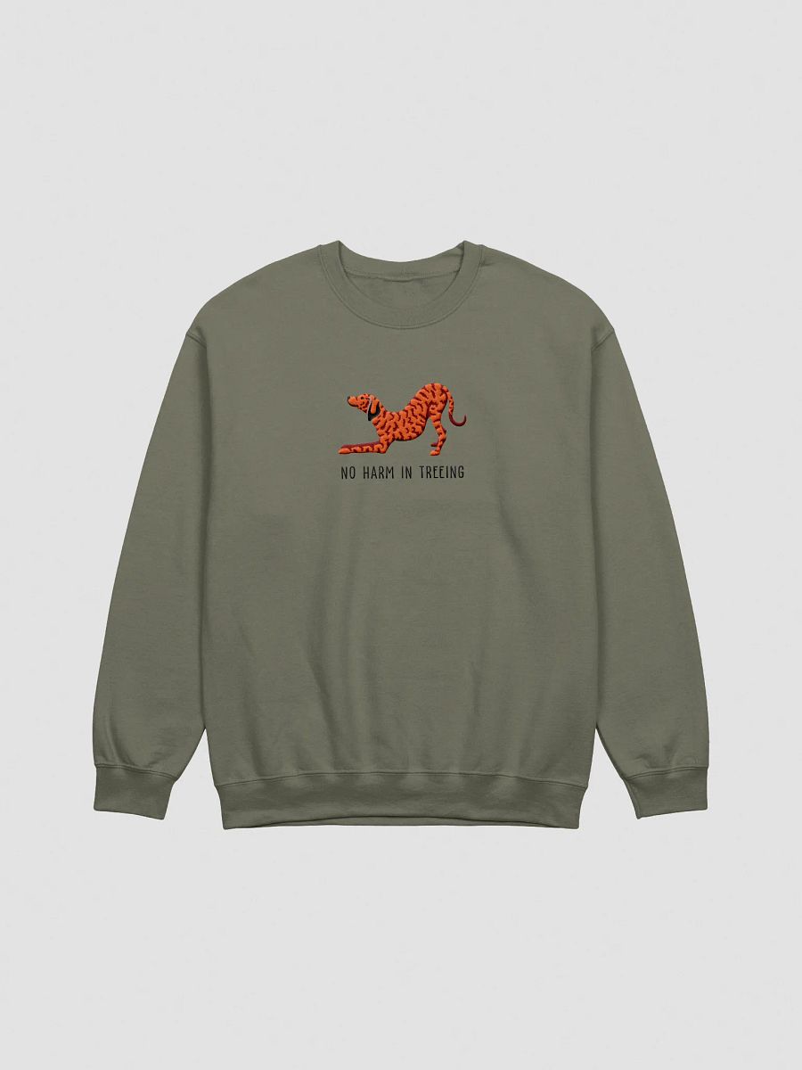 No Harm in Treeing Sweatshirt (Embroidered) of a Plott Hound(Red Brindle) product image (4)