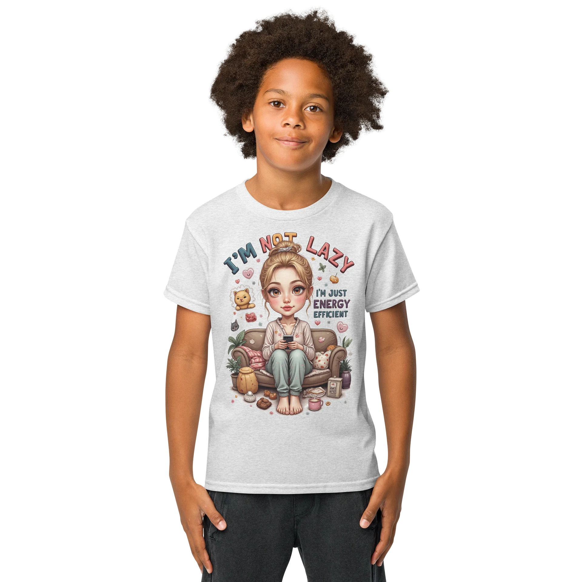 I'm Not Lazy I'm Energy Efficient Youth Tee product image (8)