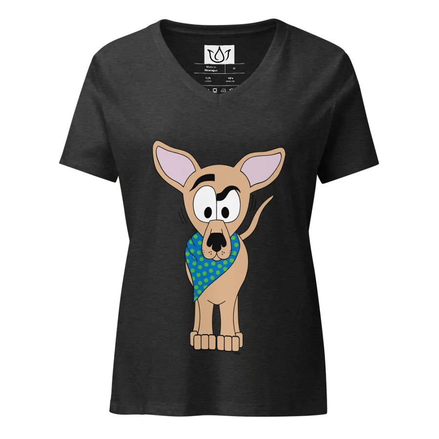 Curious Canine Women’s V-Neck Tee product image (1)