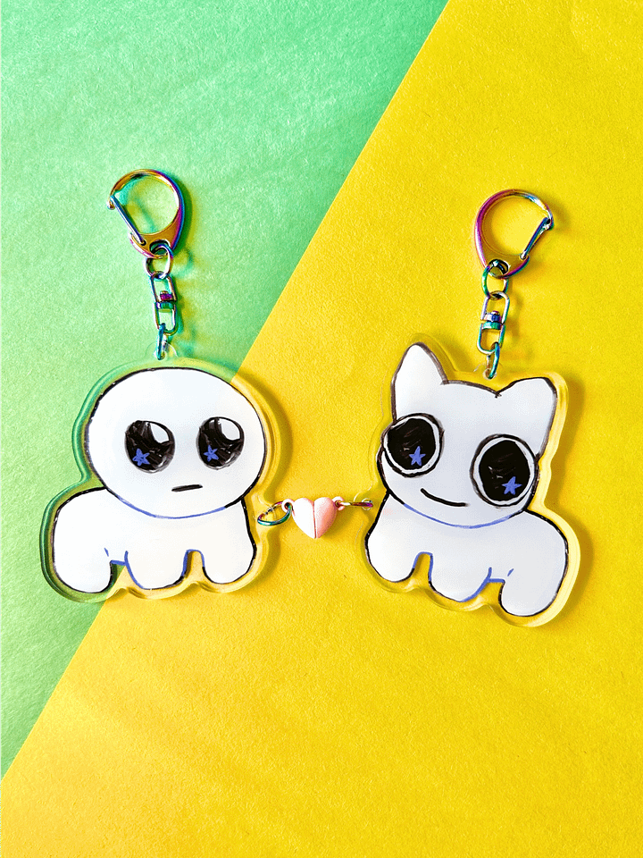 TBH/BTW Creature Magnetic Heart Keychains product image (1)
