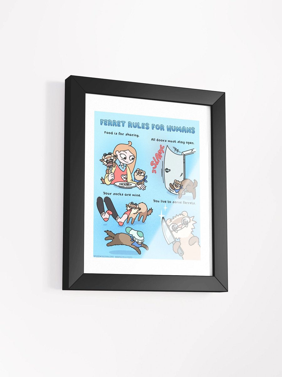 Ferret Rules for Humans | Framed Print product image (10)