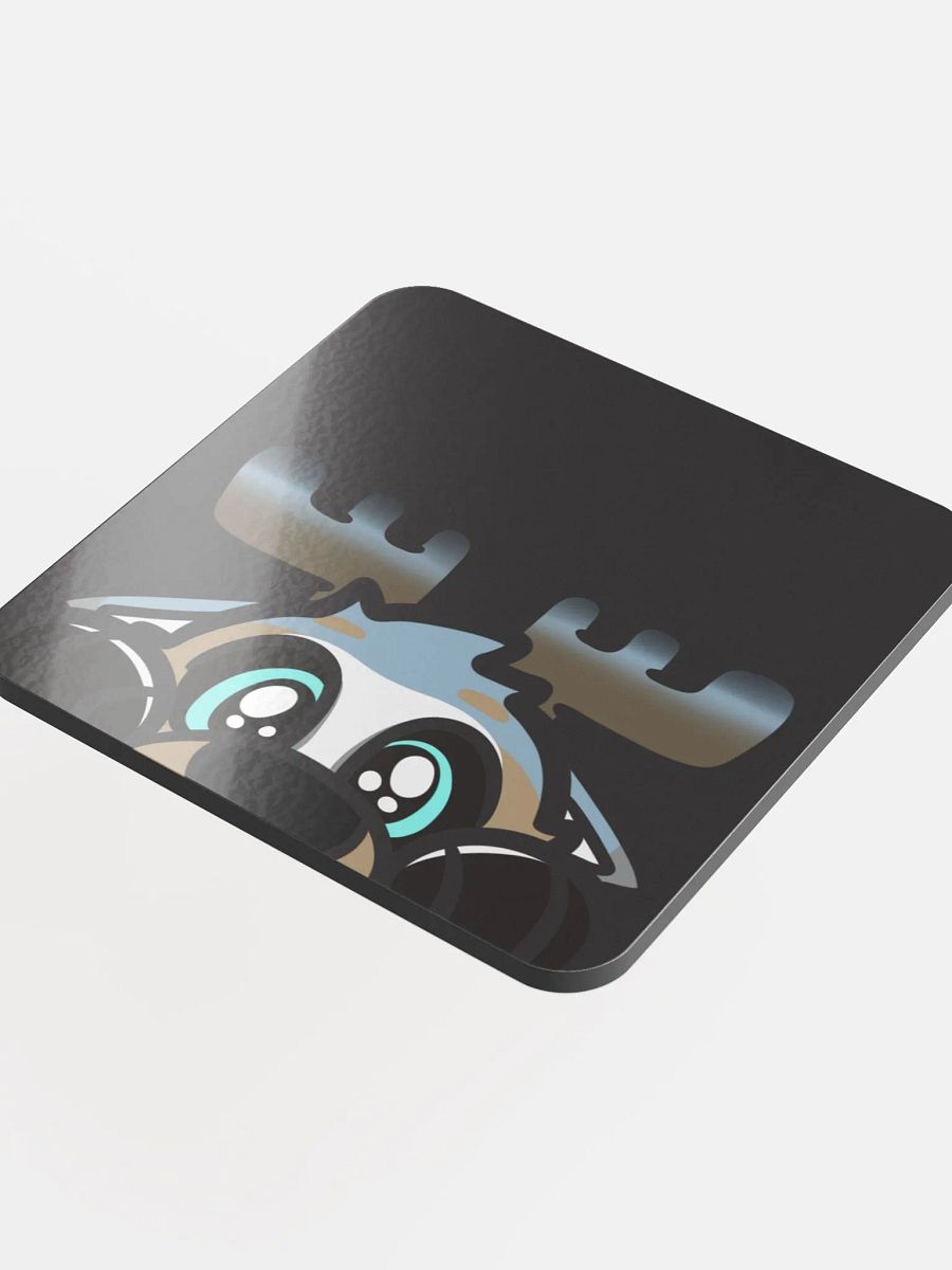 Grey Lurky Gloss-Coated Cork Coaster product image (4)