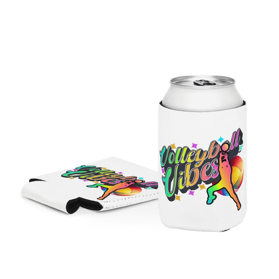 Volleyball Vibes Male Vibrant Can Cooler product image (4)