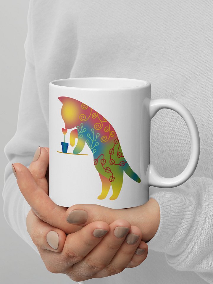 Cat Kissing Heart Plant 11 oz Mug product image (1)