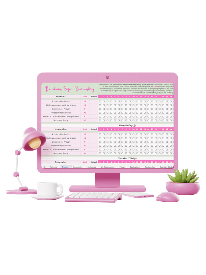 Boundaries Before Brainwashing Habit Tracker product image (1)