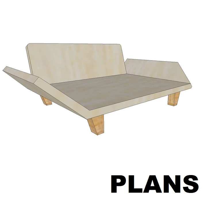 Pet Sofa / Bed Mid Centurry Modern // Woodworking Plans & Cut List (Digital File) product image (1)