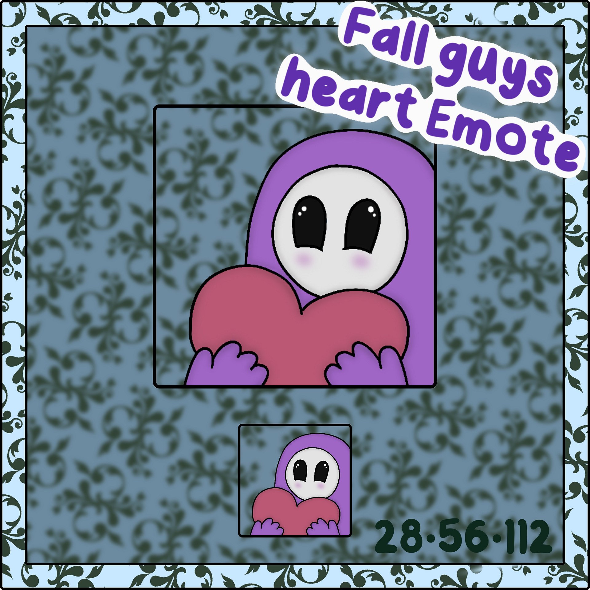 Fall guys heart emote product image (1)