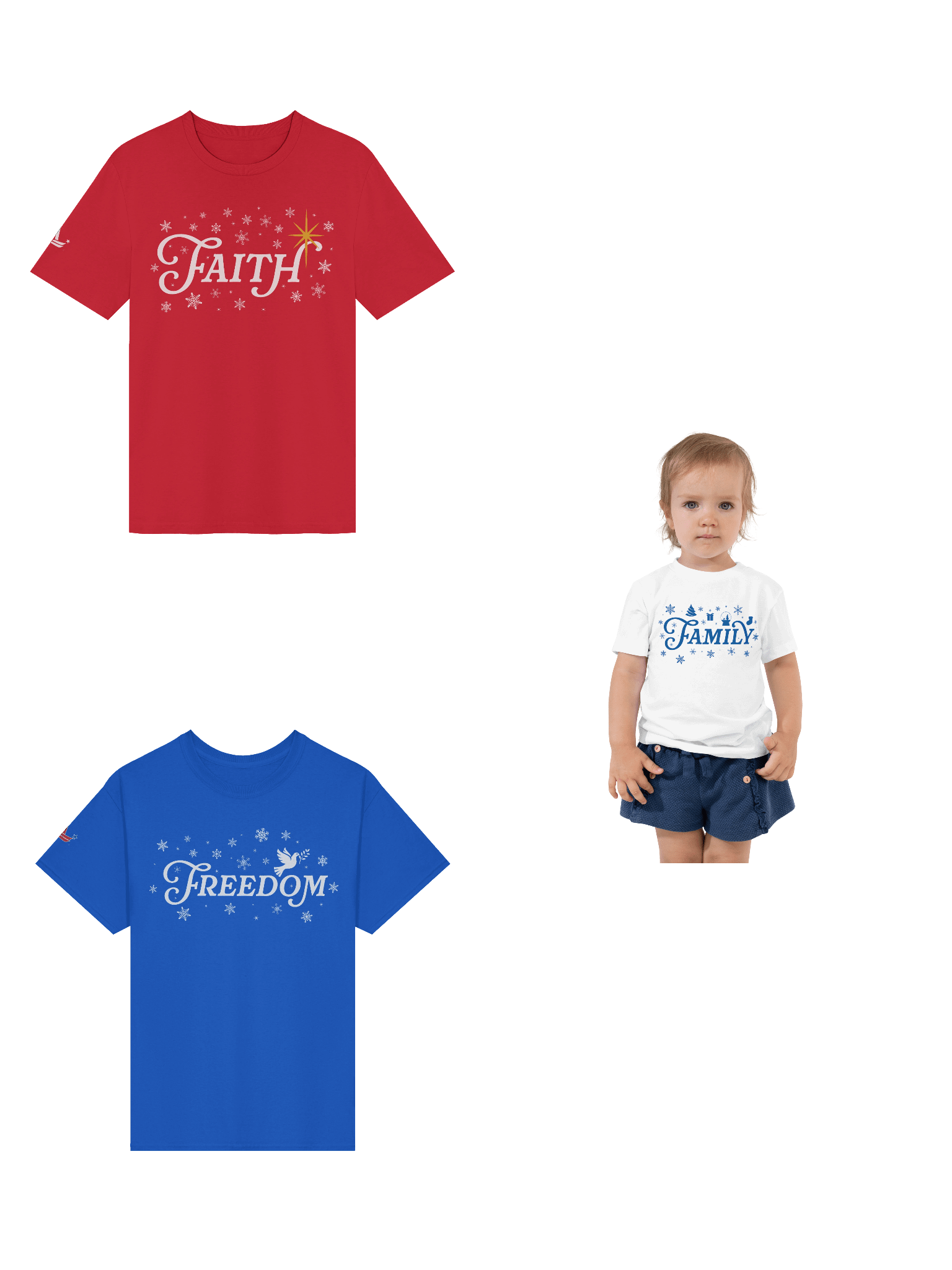 Faith, Family, Freedom Holiday Tees - Toddler Set product image (2)