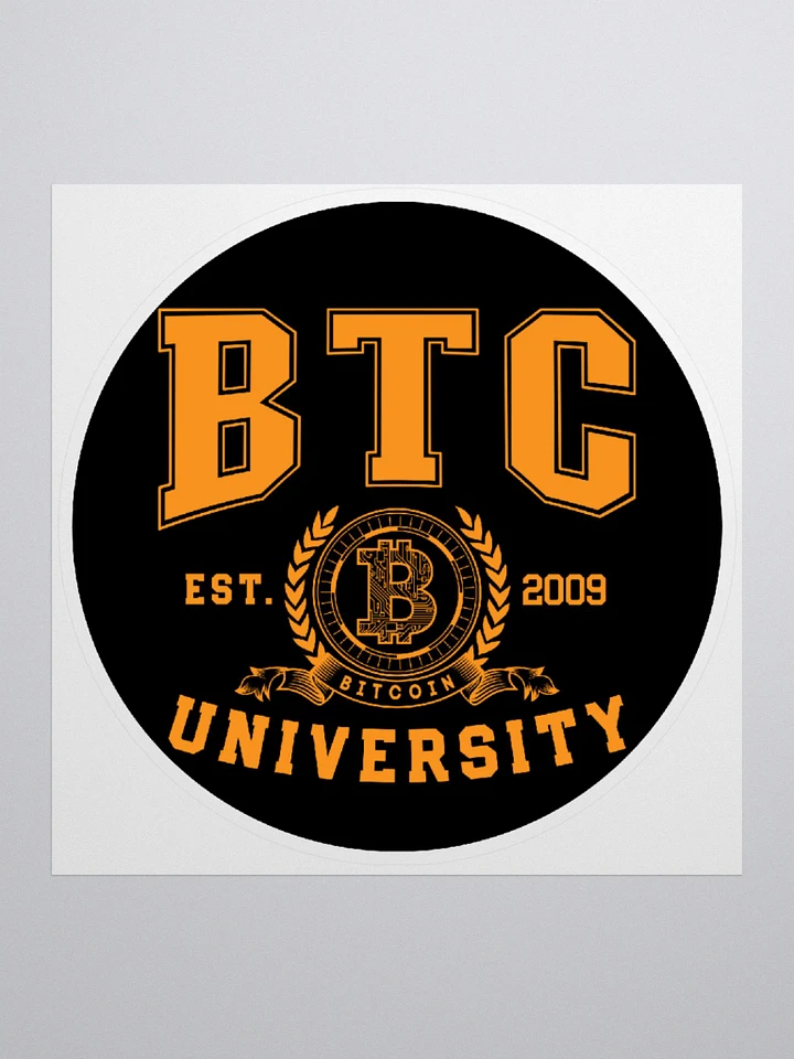 Bitcoin BTC University College Crypto Currency Blockchain Sticker product image (1)