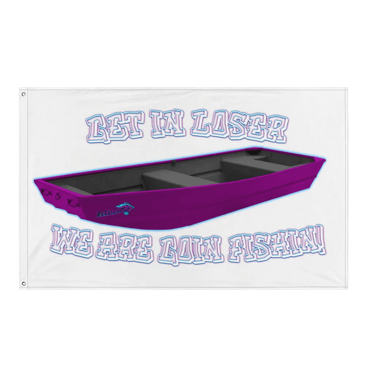 RicerMeanGirls white letter Flag product image (1)