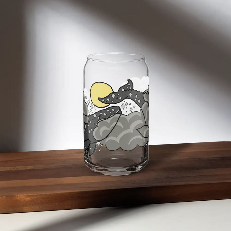 starry gray whale night sky can-shaped glass product image (5)