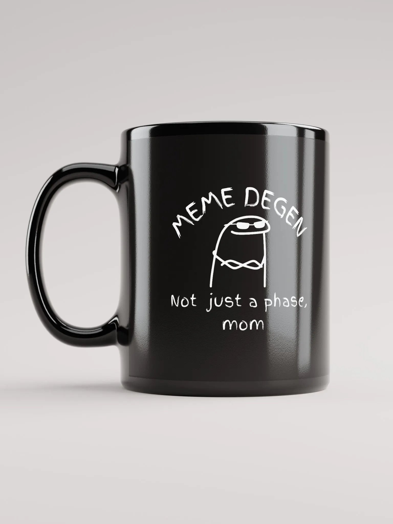 Meme Degen | Black Glossy Mug product image (5)