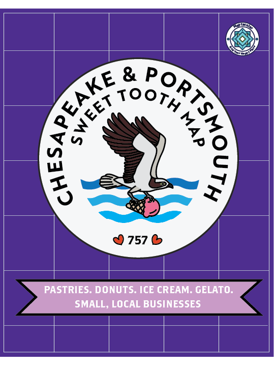 Chesapeake & Portsmouth 2025 Sweet Tooth Trail Map - instant digital download product image (1)