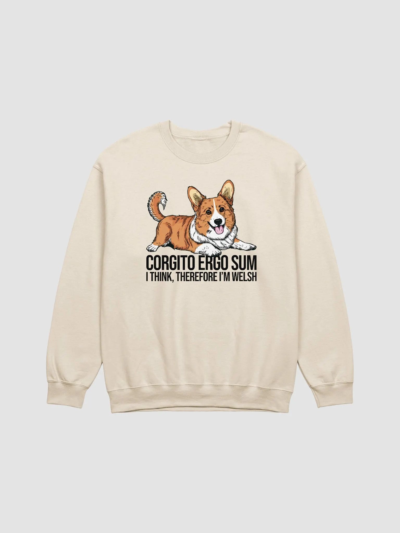 Corgito Ergo Sum Sweatshirt of a Cardigan Welsh Corgi | Funny Shirt for Herding Dog Paw-rents product image (18)