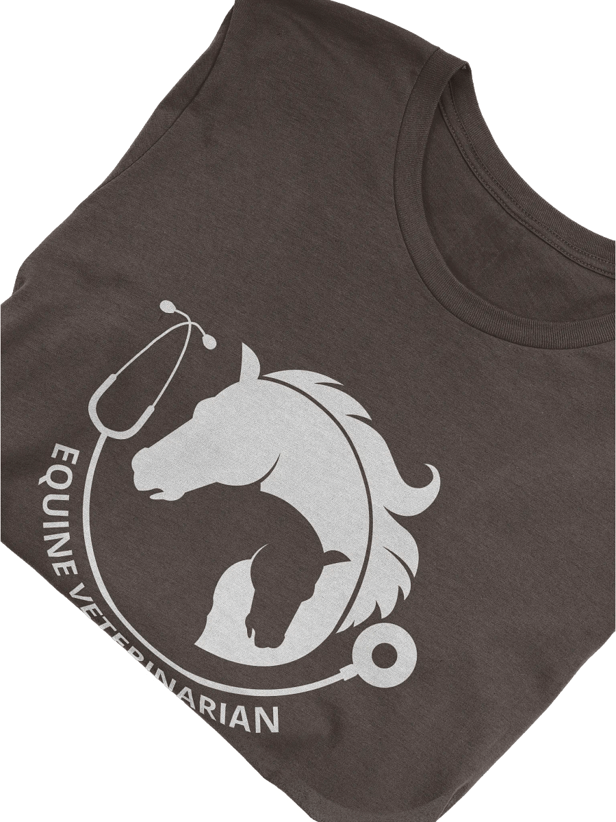 "Equine veterinarian" t-shirt (dark background) product image (5)