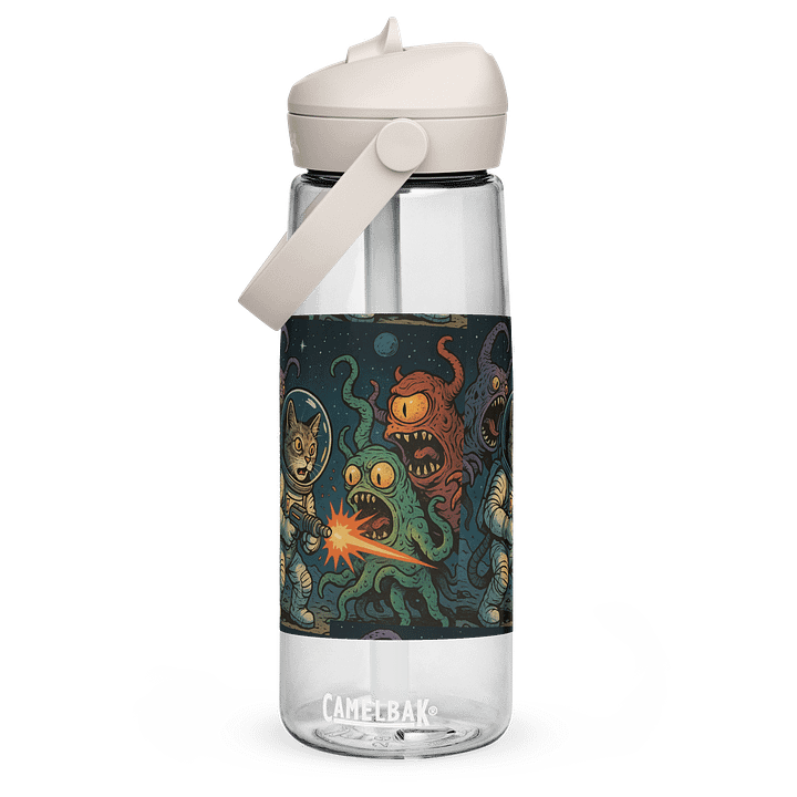 AstroCat Adventure Flip Straw Water Bottle product image (1)