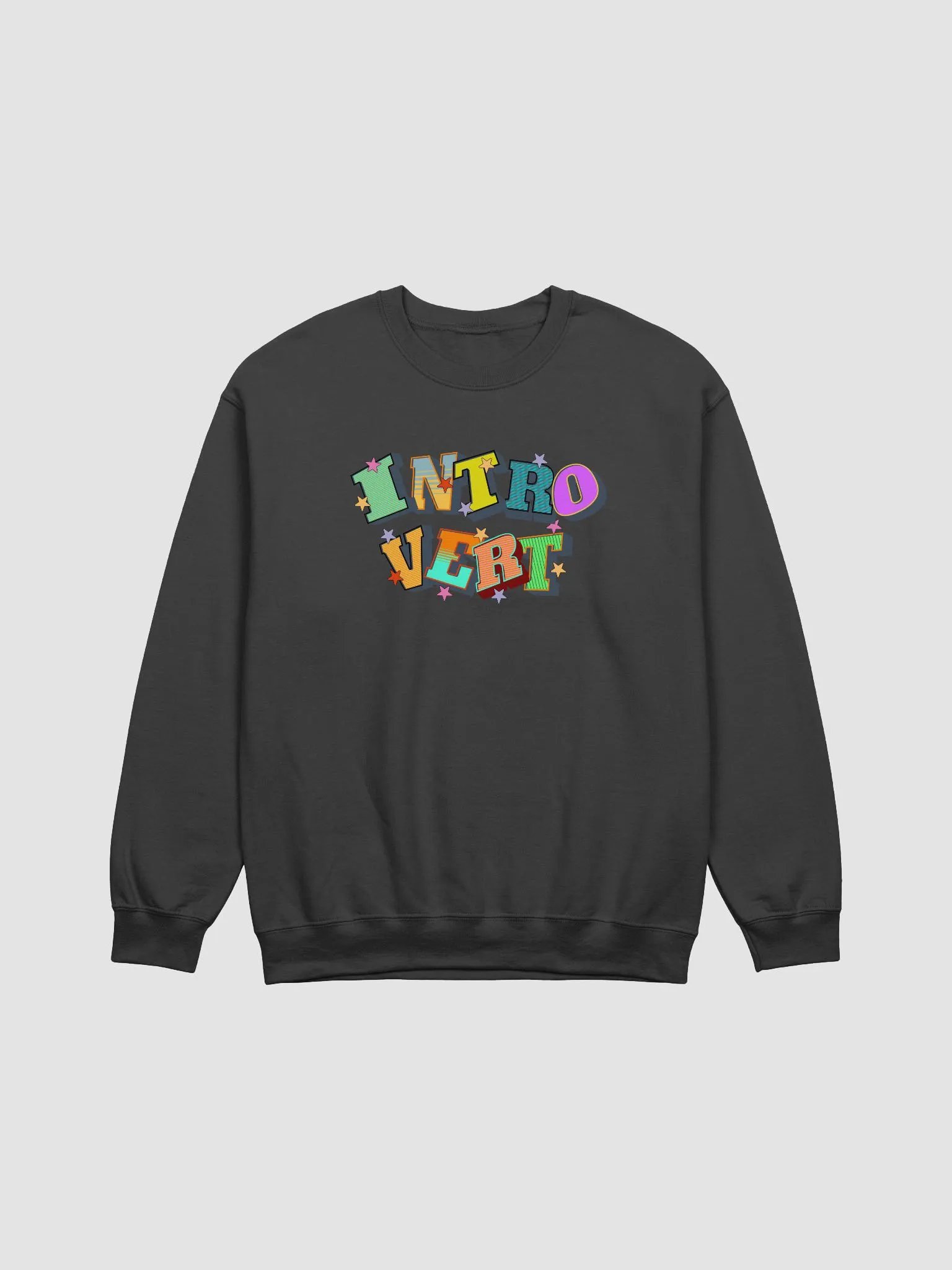 Introvert Block Letter Starry Crewneck product image (1)