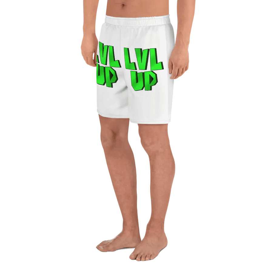 LVL UP Mens White Workout Shorts product image (3)