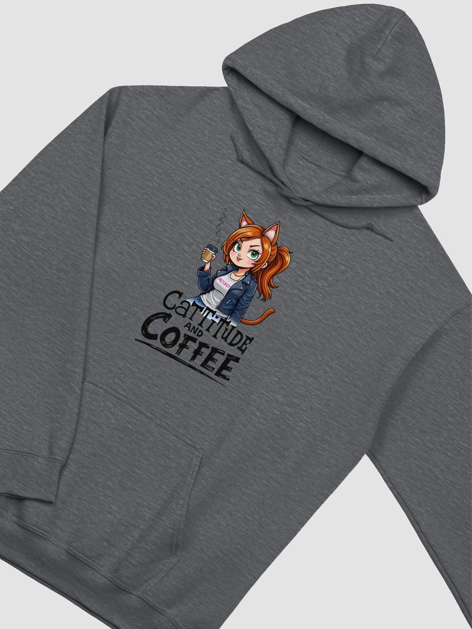 Cat-Titude and Coffee Classic Hoodie product image (19)